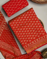 New Exclusive Gold And Khadi Print Maheshwari Silk Suit (BSMAHMA34)